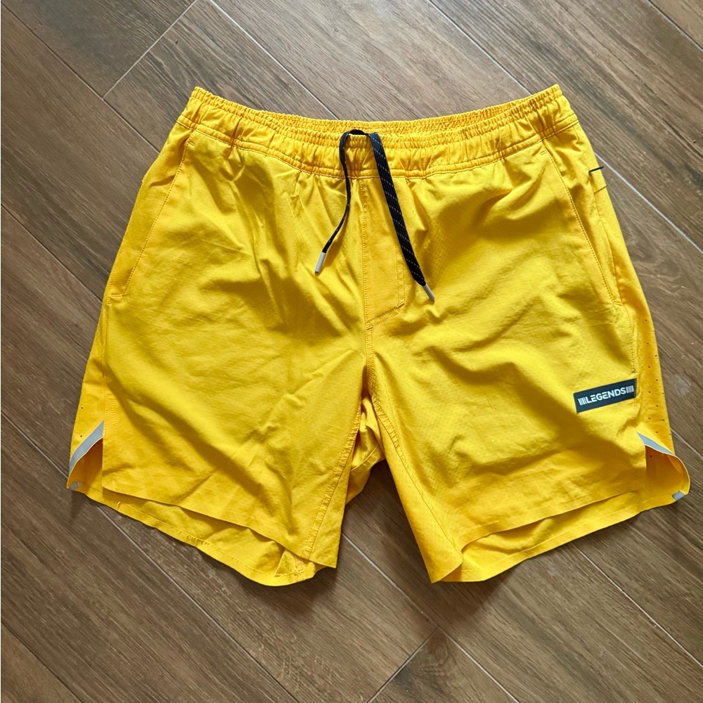ILEGENDSMEN Yellow Athletic Swim/Training Shorts